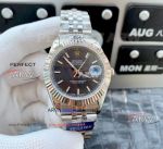 Perfect Replica Mens Rolex Datejust ii Stainless Steel Black Dial copy Watch With Rolex Jubille Bracelet